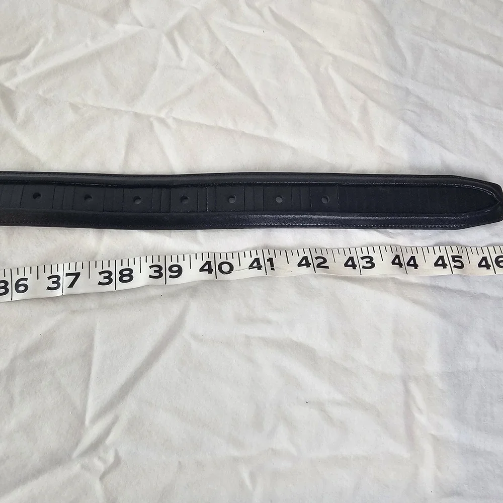 Cubavera Black Cowhide Lined Italian Full Grain Leather Mens Belt IV32003 Sz 36